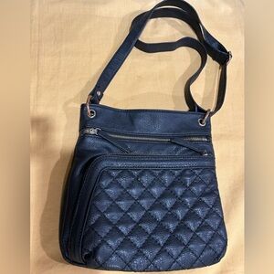 Stylish Navy Quilted Crossbody Bag